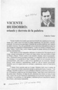 Vicente Huidobro, triunfo y derrota de la palabra