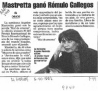 Mastretta ganó Rómulo Gallegos  [artículo].
