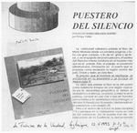 Puestero del silencio  [artículo] Enrique Valdés.