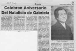 Celebran aniversario del natalicio de Gabriela  [artículo].