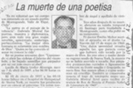 La muerte de una poestisa  [artículo] Bellamín Silva Carrasco.