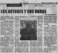 Los autores y us obras  [artículo] Matías Rafide.