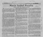 María Isabel Peralta  [artículo] Ruth González Vergara.