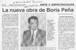 La Nueva obra de Boris Peña  [artículo].
