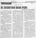 El escritor René Peri  [artículo] José Vargas Badilla.