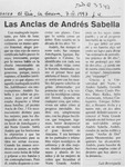 Las anclas de Andrés Sabella