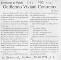 Guillermo Viviani Contreras  [artículo] C. R. I.