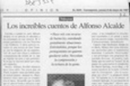 Los increíbles cuentos de Alfonso Alcalde  [artículo] Sergio Ramón Fuentealba.