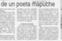 Cosecha de un poeta mapuche  [artículo].