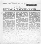 Presencia de Oscar Castro  [artículo] José Vargas Badilla.
