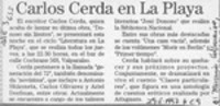 Carlos Cerda en la playa  [artículo].