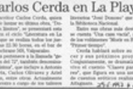 Carlos Cerda en la playa  [artículo].