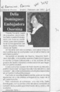 Delia Domínguez, embajadora osornina  [artículo].
