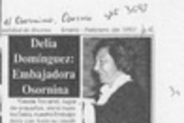 Delia Domínguez, embajadora osornina  [artículo].