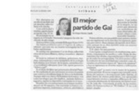 El Mejor partido de Gai  [artículo] Enrique Ramírez Capello.