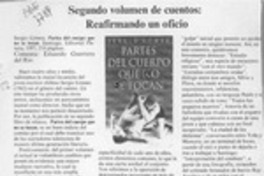 Segundo volumen de cuentos, reafirmando un oficio  [artículo] Eduardo Guerrero del Río.