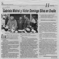 Gabriela Mistral y Víctor Domingo Silva en Ovalle  [artículo] Mario Banic Illanes.