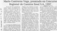 Mario Contreras Vega, premiado en concurso regional de cuentos Essal S. A. 1997  [artículo].