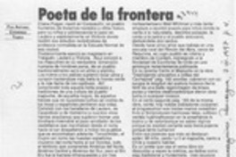 Poeta de la frontera  [artículo] Antonio Cárdenas Tabies.