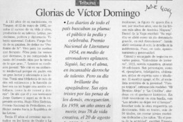 Glorias de Víctor Domingo  [artículo] Juan Valentino.