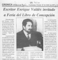 Escritor Enrique Valdés invitado a Feria del Libro de Concepción  [artículo].