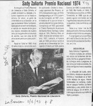 Sady Zañartu Premio Nacional 1974  [artículo].