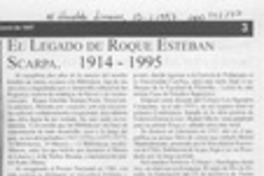 El Legado de Roque Esteban Scarpa  [artículo].
