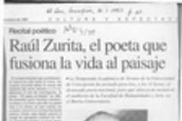 Raúl Zurita, el poeta que fusiona la vida al paisaje  [artículo].