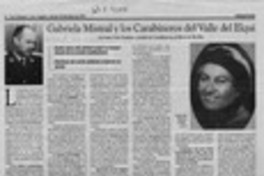 Gabriela Mistral y los carabineros del Valle del Elqui  [artículo] Germán Uribe Santana.