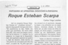 Roque Esteban Scarpa  [artículo] Carlos Vega Letelier.