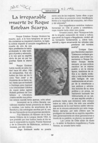 La Irreparable muerte de Roque Esteban Scarpa  [artículo].