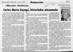 Carlos María Sayago, historiador atacameño  [artículo] Oriel Alvarez Gómez.