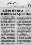 Libro de escritor Radomiro Spotorno  [artículo].
