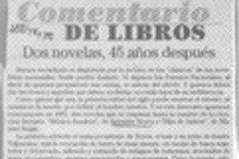 Dos novelas, 45 años después  [artículo] H. R. Cortés.