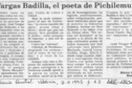 Vargas Badilla, el poeta de Pichilemu  [artículo] Héctor Orlando Henríquez.