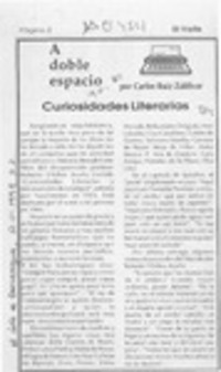 Curiosidades literarias  [artículo] Carlos Ruiz Zaldívar.