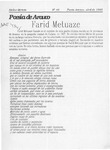 Poesía de Arauco, Farid Metuaze  [artículo].