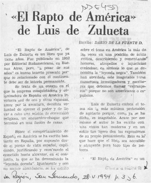 "El rapto de América" de Luis de Zulueta