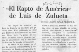 "El rapto de América" de Luis de Zulueta