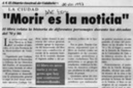 "Morir es la noticia"  [artículo].