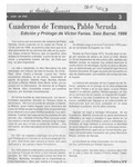 Cuadernos de Temuco, Pablo Neruda  [artículo].