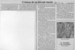 Crónicas de un docente masón  [artículo] Marino Muñoz Lagos.