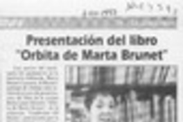 Presentación del libro "Orbita de Marta Brunet"  [artículo].