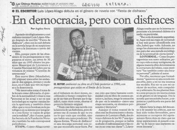 En democracia, pero con disfraces  [artículo] Angélica Rivera.