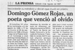 Domingo Gómez Rojas, un poeta que venció al olvido  [artículo].