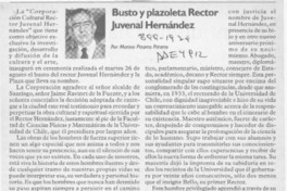 Busto y plazoleta Rector Juvenal Hernández  [artículo] Marino Pizarro Pizarro.