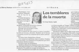 Los temblores de la muerte  [artículo] Enrique Ramírez Capello.