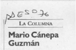 Mario Cánepa Guzmán  [artículo] Luciano Vásquez.