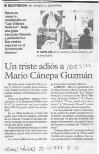 Un Triste adiós a Mario Cánepa Guzmán  [artículo].