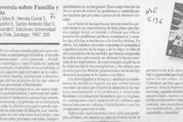 Controversia sobre familia y divorcio  [artículo] Beatriz Zegers Prado.